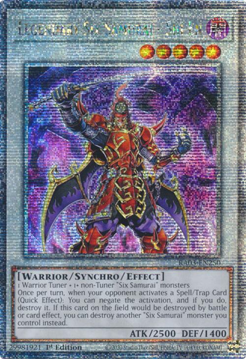 Legendary Six Samurai - Shi En (Quarter Century Secret Rare) [RA03-EN250] Quarter Century Secret Rare | The CG Realm