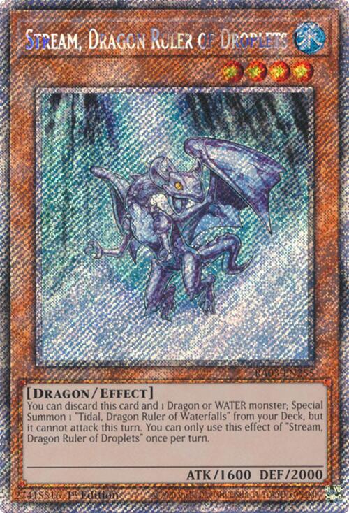 Stream, Dragon Ruler of Droplets (Platinum Secret Rare) [RA03-EN255] Platinum Secret Rare | The CG Realm