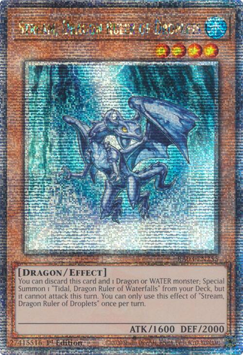 Stream, Dragon Ruler of Droplets (Quarter Century Secret Rare) [RA03-EN255] Quarter Century Secret Rare | The CG Realm