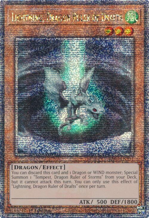 Lightning, Dragon Ruler of Drafts (Quarter Century Secret Rare) [RA03-EN257] Quarter Century Secret Rare | The CG Realm