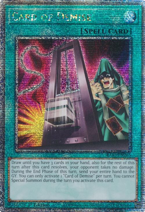 Card of Demise (Quarter Century Secret Rare) [RA03-EN265] Quarter Century Secret Rare | The CG Realm