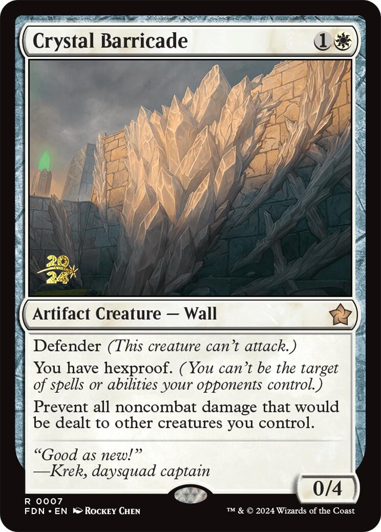 Crystal Barricade [Foundations Prerelease Promos] | The CG Realm