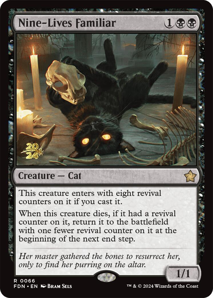 Nine-Lives Familiar [Foundations Prerelease Promos] | The CG Realm