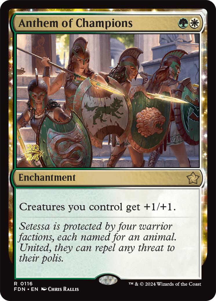 Anthem of Champions [Foundations Prerelease Promos] | The CG Realm