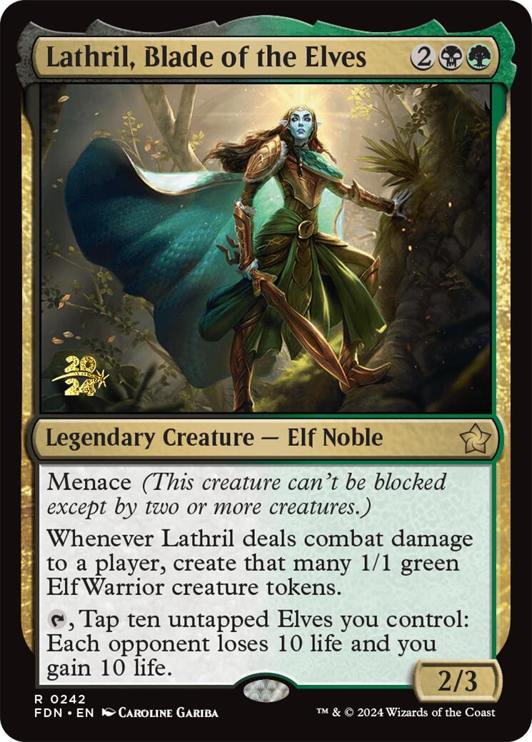 Lathril, Blade of the Elves [Foundations Prerelease Promos] | The CG Realm