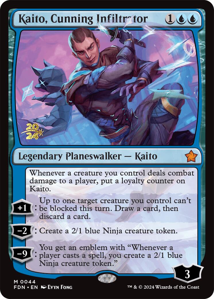 Kaito, Cunning Infiltrator [Foundations Prerelease Promos] | The CG Realm