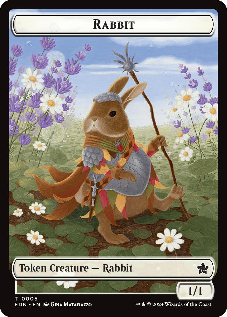 Rabbit // Soldier Double-Sided Token [Foundations Tokens] | The CG Realm