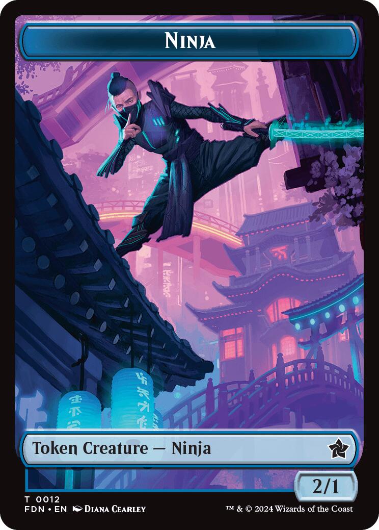 Emblem - Kaito, Cunning Infiltrator // Ninja Doubled-Sided Token [Foundations Tokens] | The CG Realm