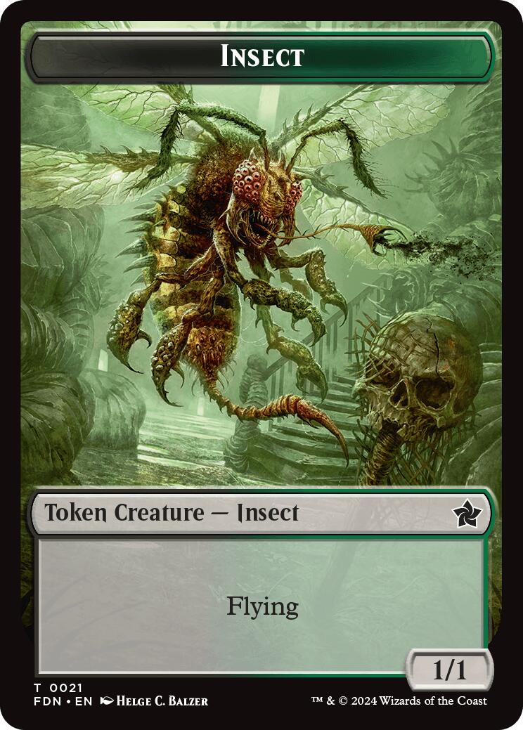 Goblin // Insect Doubled-Sided Token [Foundations Tokens] | The CG Realm