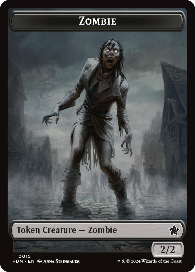 Zombie // Insect Doubled-Sided Token [Foundations Tokens] | The CG Realm