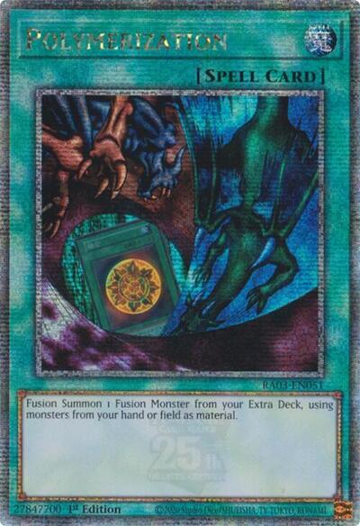 Polymerization (Alternate Art) (Quarter Century Secret Rare) [RA03-EN051] Quarter Century Secret Rare | The CG Realm