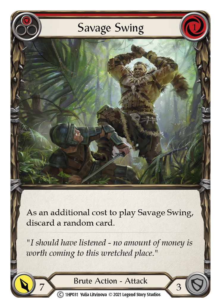 Savage Swing (Red) [1HP031] (History Pack 1) | The CG Realm