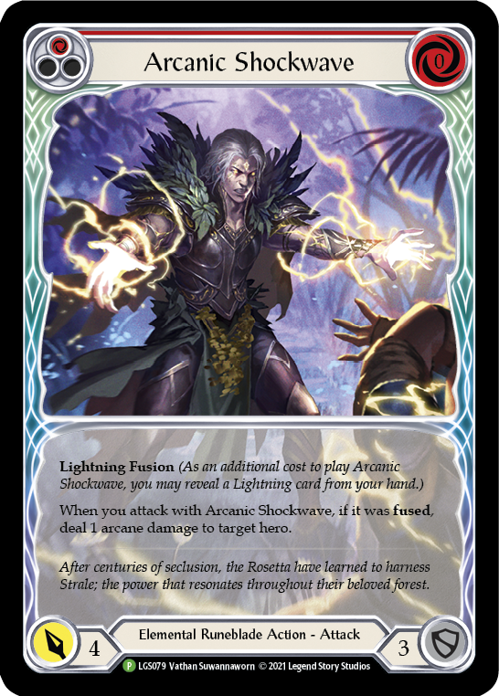 Arcanic Shockwave (Red Extended Art) [LGS079] (Promo)  Rainbow Foil | The CG Realm