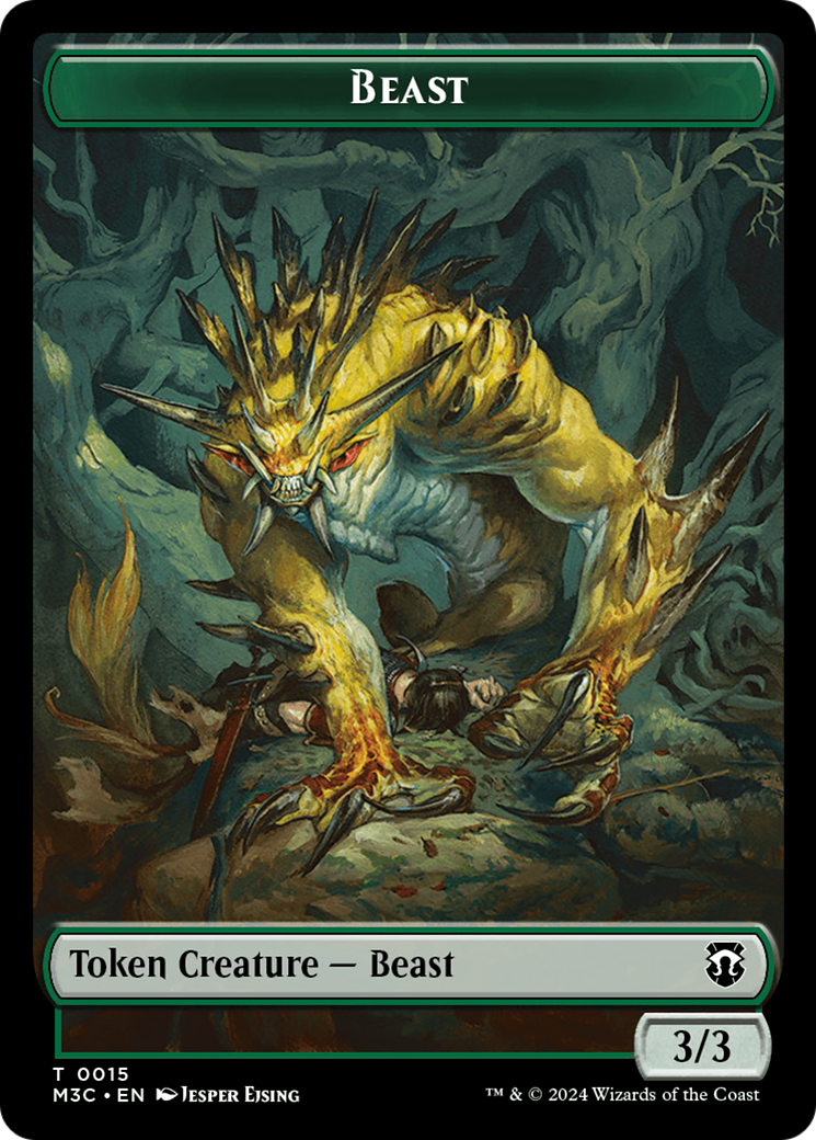 Beast (0015) // Insect (0025) Double-Sided Token [Modern Horizons 3 Commander Tokens] | The CG Realm