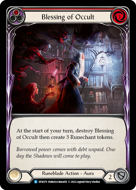 Blessing of Occult (Red) [DYN179] (Dynasty)  Rainbow Foil | The CG Realm