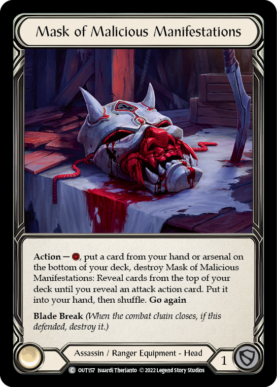 Mask of Malicious Manifestations [OUT157] (Outsiders)  Cold Foil | The CG Realm