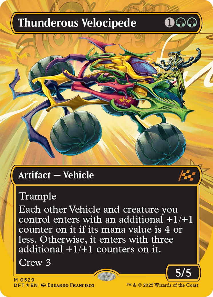 Thunderous Velocipede (Borderless) (First-Place Foil) [Aetherdrift] | The CG Realm