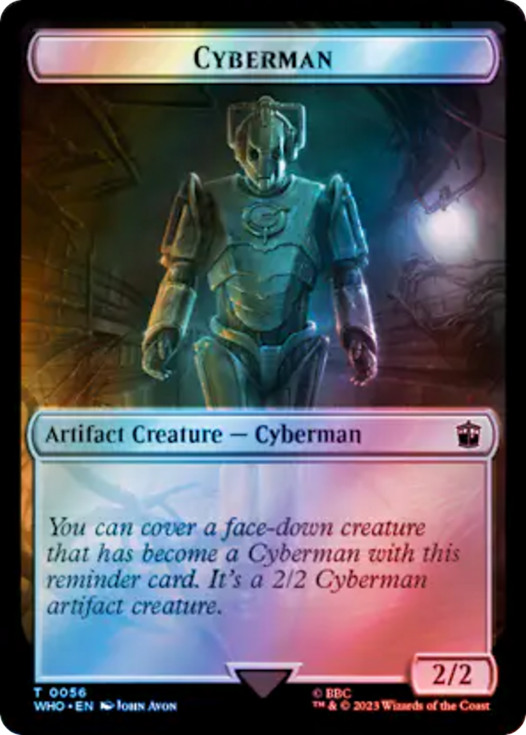 Soldier // Cyberman Double-Sided Token (Surge Foil) [Doctor Who Tokens] | The CG Realm