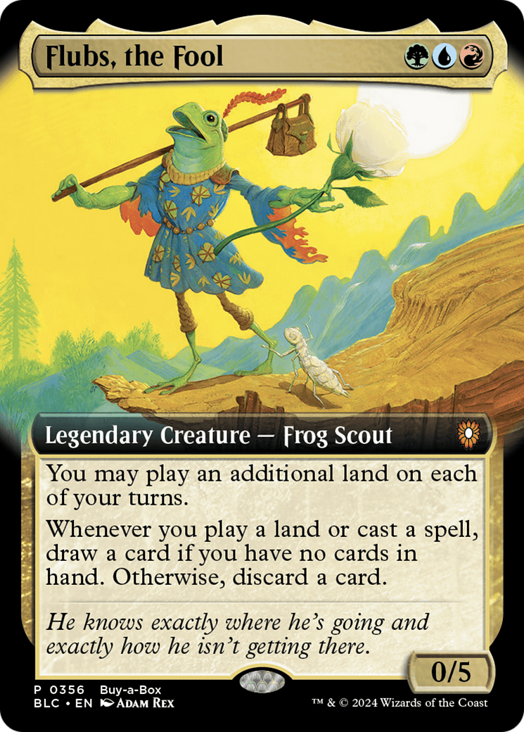 Flubs, the Fool (Buy-A-Box) (Extended Art) [Bloomburrow Promos] | The CG Realm