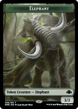 Elephant Token [Dominaria Remastered Tokens] | The CG Realm