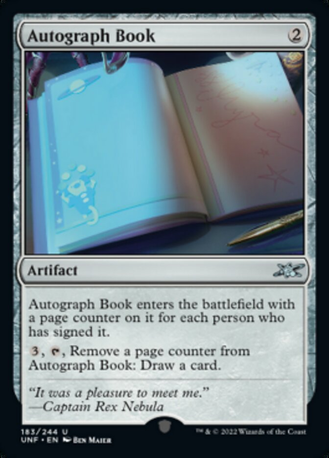 Autograph Book [Unfinity] | The CG Realm