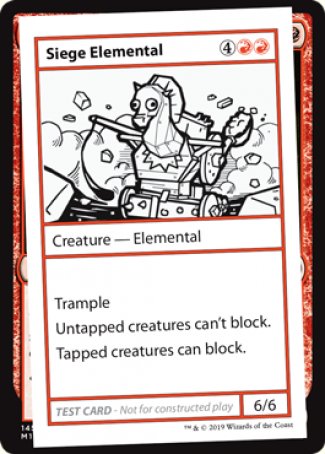 Siege Elemental (2021 Edition) [Mystery Booster Playtest Cards] | The CG Realm