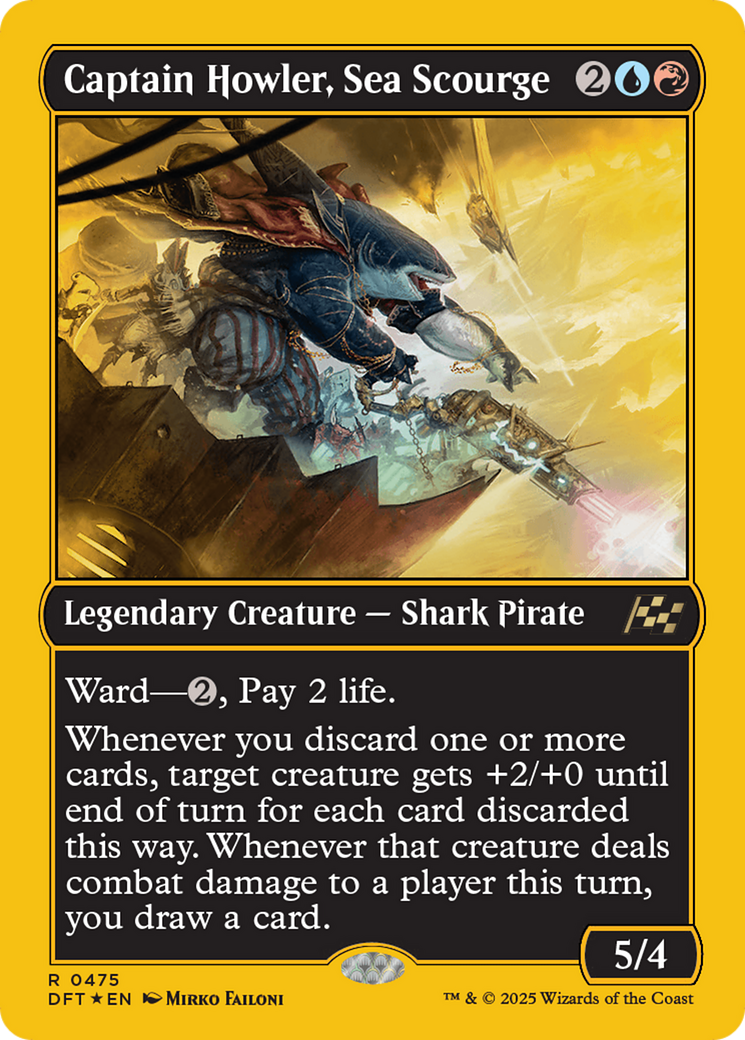 Captain Howler, Sea Scourge (First-Place Foil) [Aetherdrift] | The CG Realm