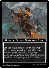 Bounty: Eriana, Wrecking Ball // Bounty Rules Double-Sided Token [Outlaws of Thunder Junction Commander Tokens] | The CG Realm