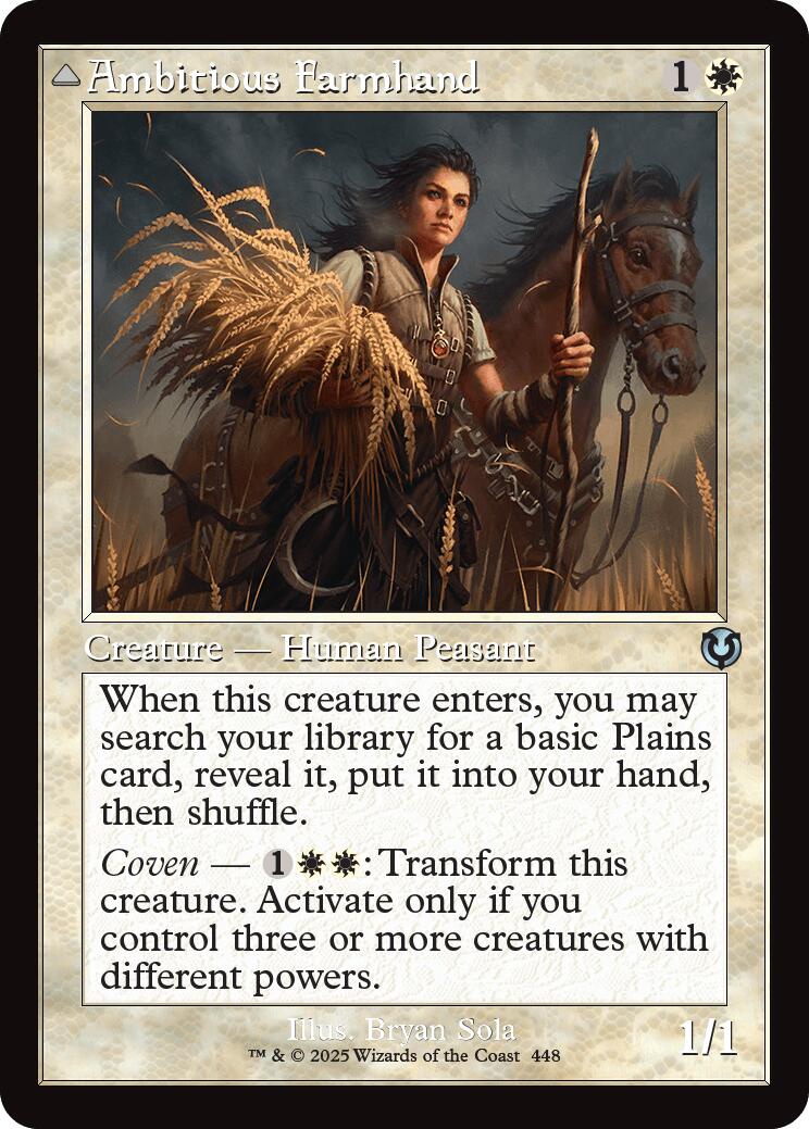 Ambitious Farmhand // Seasoned Cathar (Retro Frame) [Innistrad Remastered] | The CG Realm