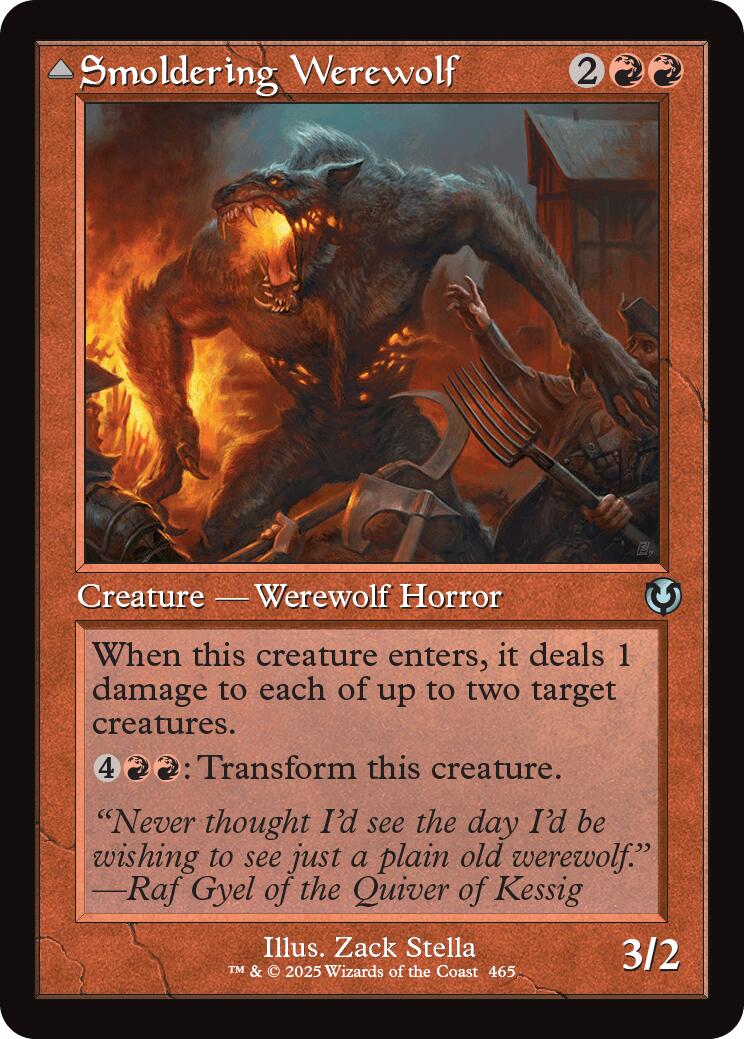 Smoldering Werewolf // Erupting Dreadwolf (Retro Frame) [Innistrad Remastered] | The CG Realm