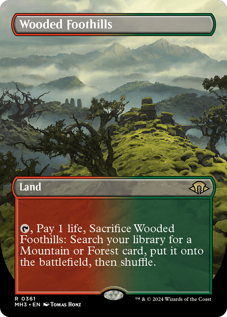 Wooded Foothills (Borderless) [Modern Horizons 3] | The CG Realm