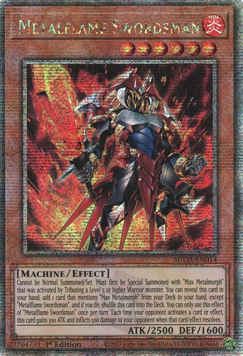 Metalflame Swordsman (Quarter Century Secret Rare) [SUDA-EN014] Quarter Century Secret Rare | The CG Realm