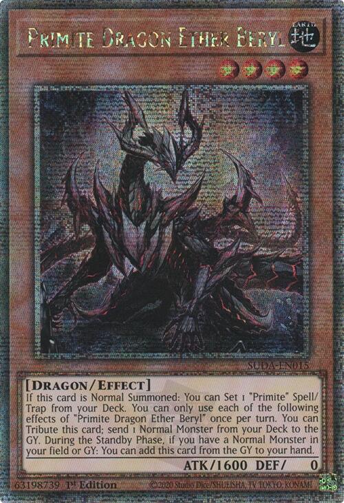 Primite Dragon Ether Beryl (Quarter Century Secret Rare) [SUDA-EN015] Quarter Century Secret Rare | The CG Realm