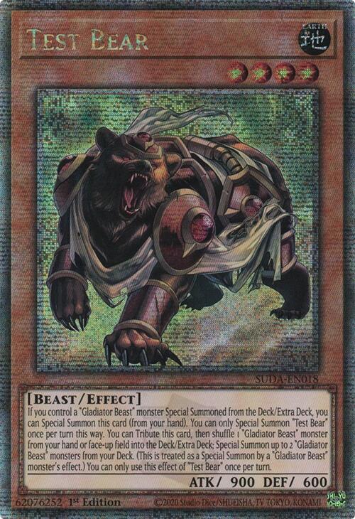 Test Bear (Quarter Century Secret Rare) [SUDA-EN018] Quarter Century Secret Rare | The CG Realm