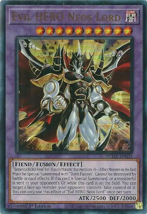 Evil HERO Neos Lord [SUDA-EN031] Ultra Rare | The CG Realm