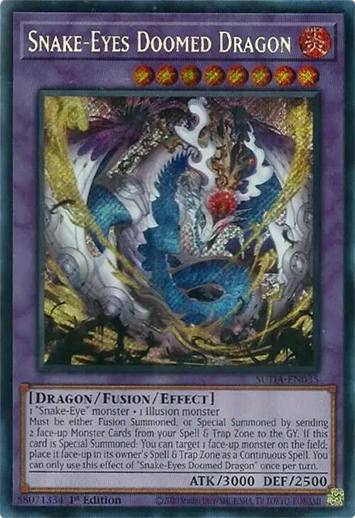 Snake-Eyes Doomed Dragon [SUDA-EN035] Secret Rare | The CG Realm