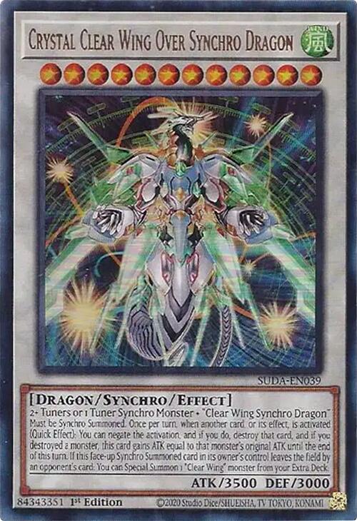 Crystal Clear Wing Over Synchro Dragon [SUDA-EN039] Ultra Rare | The CG Realm