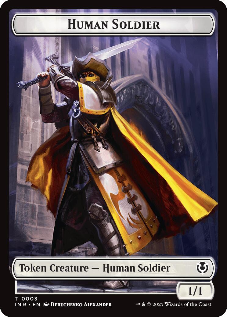 Eldrazi Horror // Human Soldier (0003) Double-Sided Token [Innistrad Remastered Tokens] | The CG Realm