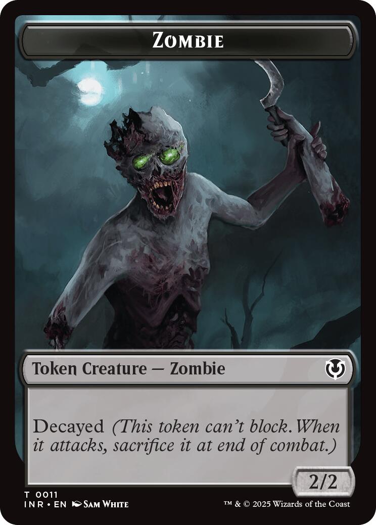 Zombie (0011) // Zombie (0012) Double-Sided Token [Innistrad Remastered Tokens] | The CG Realm