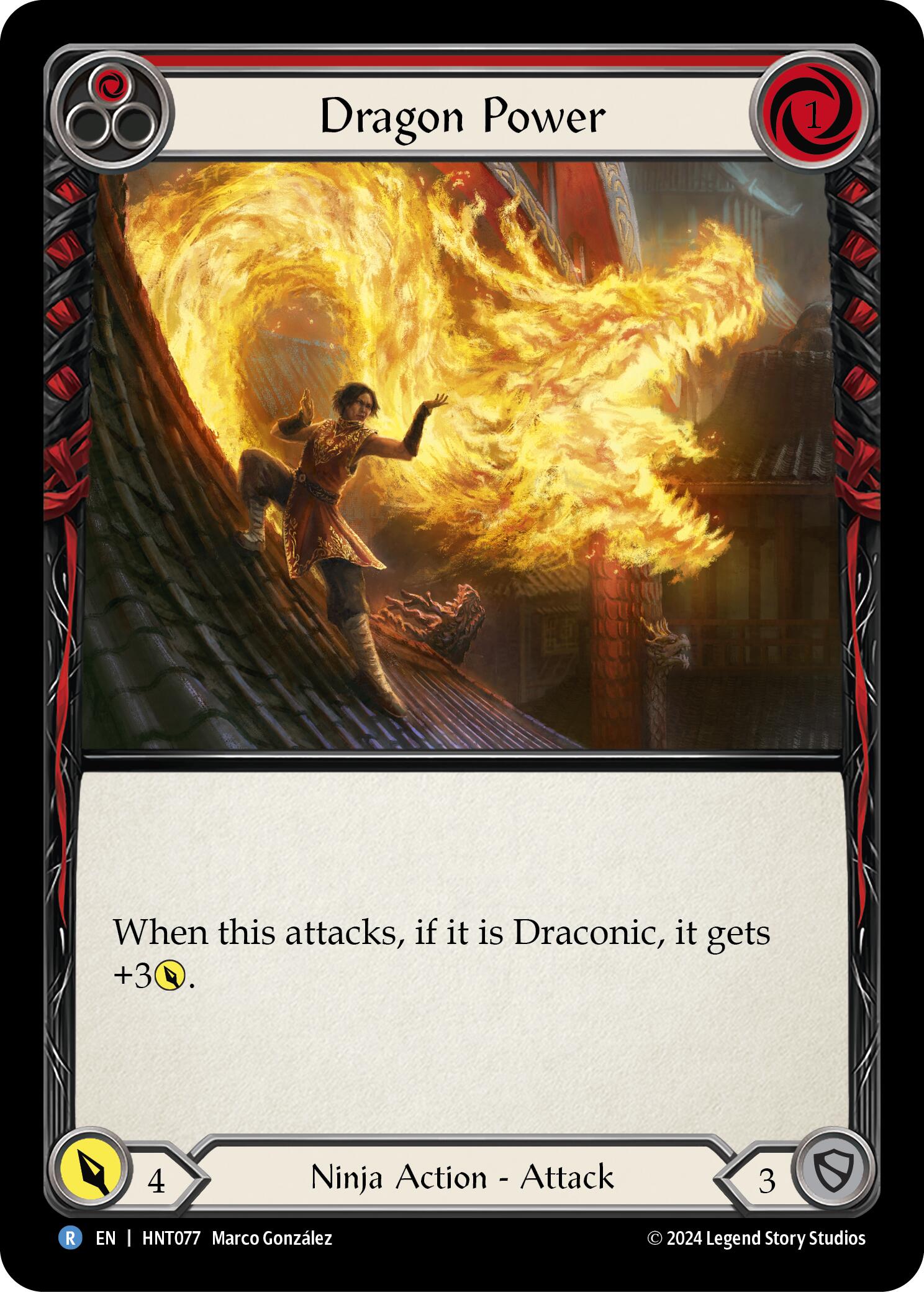 Dragon Power (Red) [HNT077] (The Hunted)  Rainbow Foil | The CG Realm