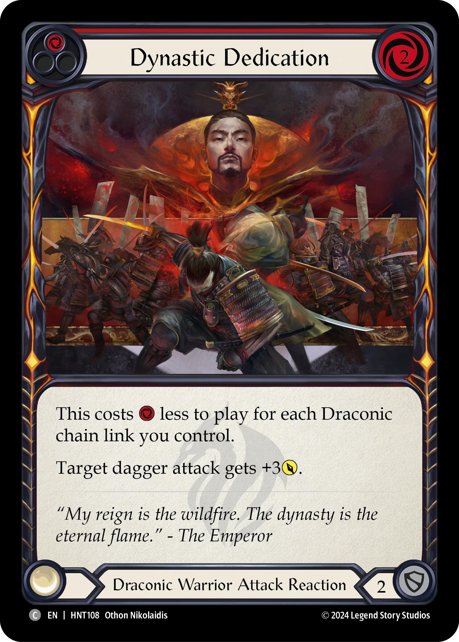 Dynastic Dedication (Red) [HNT108] (The Hunted)  Rainbow Foil | The CG Realm