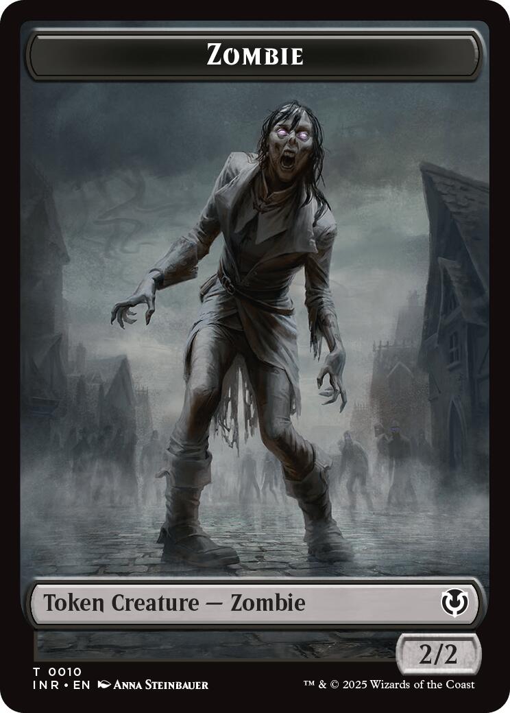 Zombie (0010) // Blood Double-Sided Token [Innistrad Remastered Tokens] | The CG Realm