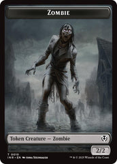 Zombie (0010) // Blood Double-Sided Token [Innistrad Remastered Tokens] | The CG Realm