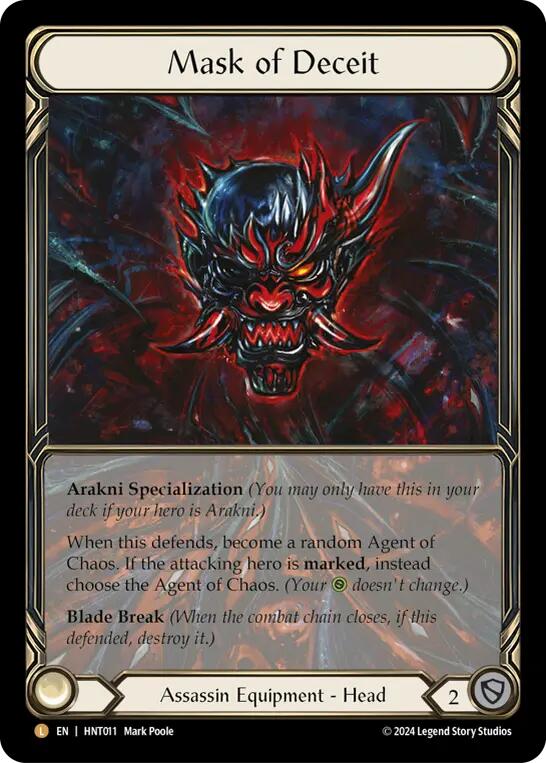 Mask of Deceit (Extended Art) [HNT011] (The Hunted)  Cold Foil | The CG Realm