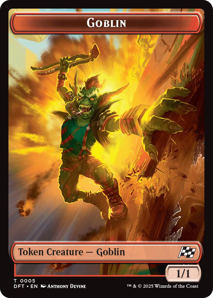 Goblin // Thopter (0010) Double-Sided Token [Aetherdrift Tokens] | The CG Realm