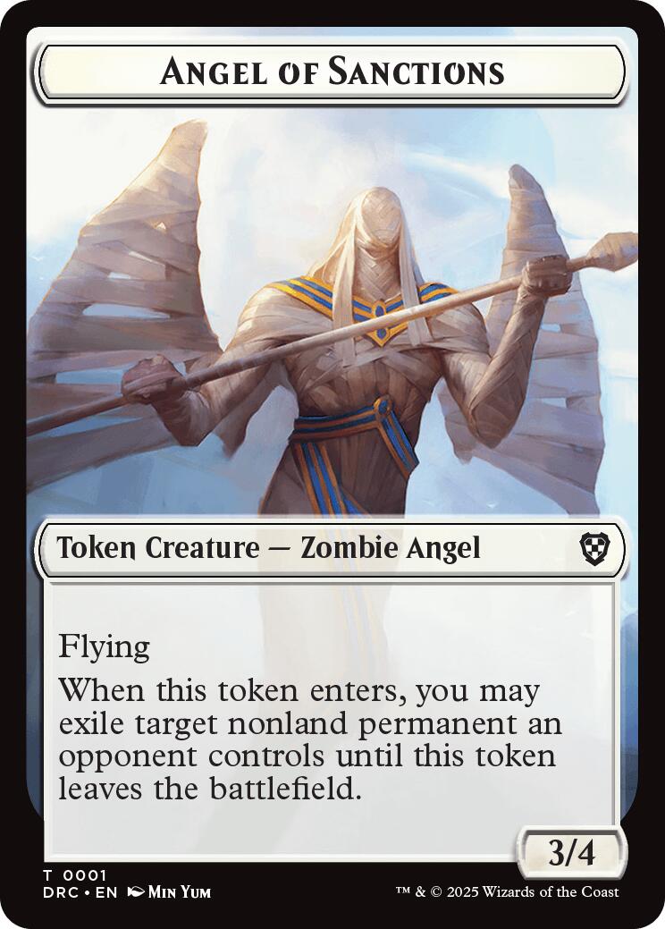 Angel of Sanctions // Vizier of Many Faces Double-Sided Token [Aetherdrift Commander] | The CG Realm