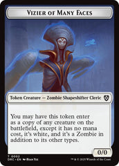 Vizier of Many Faces // Zombie (0003) Double-Sided Token [Aetherdrift Tokens] | The CG Realm