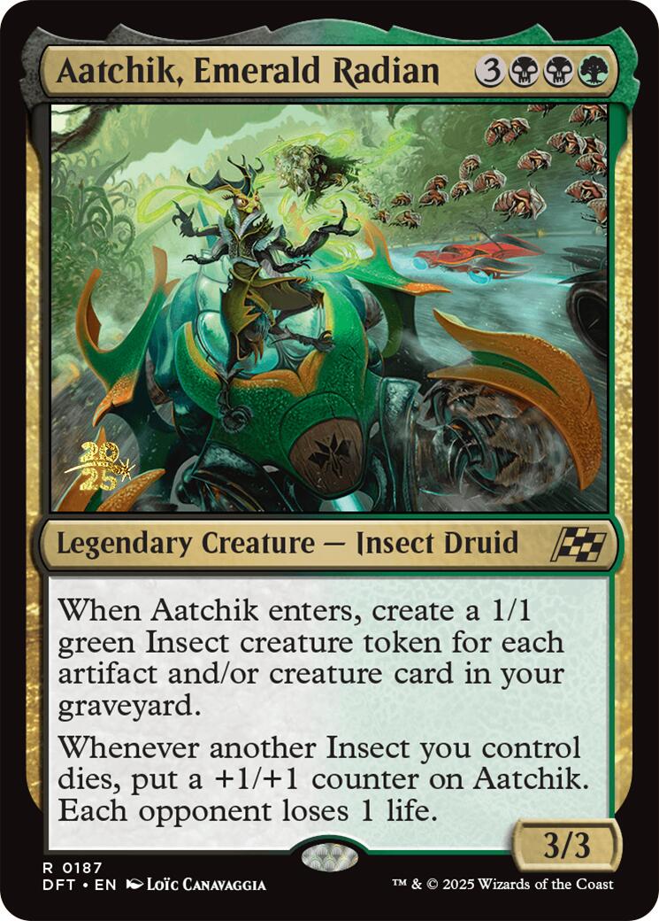 Aatchik, Emerald Radian [Aetherdrift Prerelease Promos] | The CG Realm