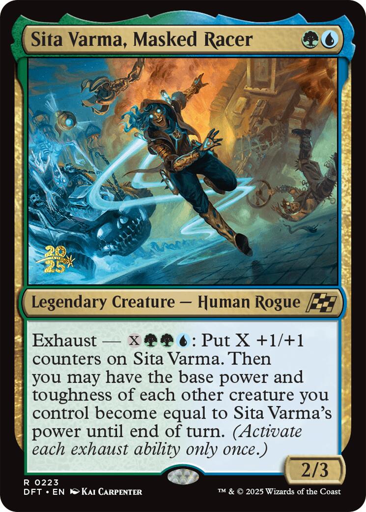 Sita Varma, Masked Racer [Aetherdrift Prerelease Promos] | The CG Realm