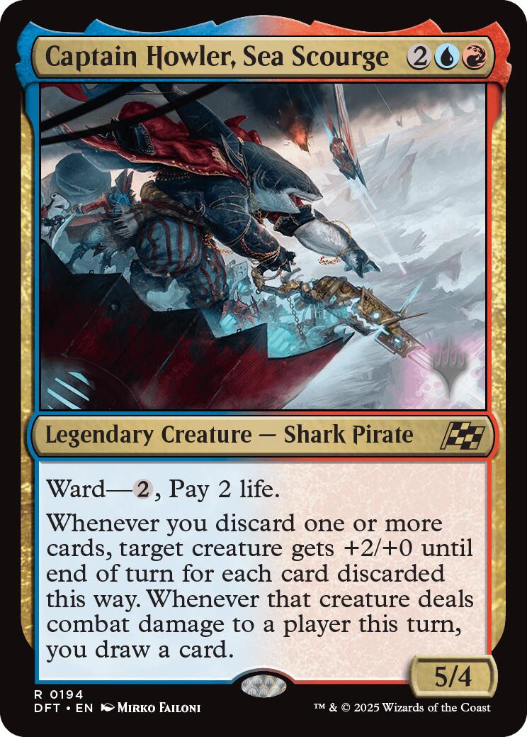 Captain Howler, Sea Scourge [Aetherdrift Promos] | The CG Realm